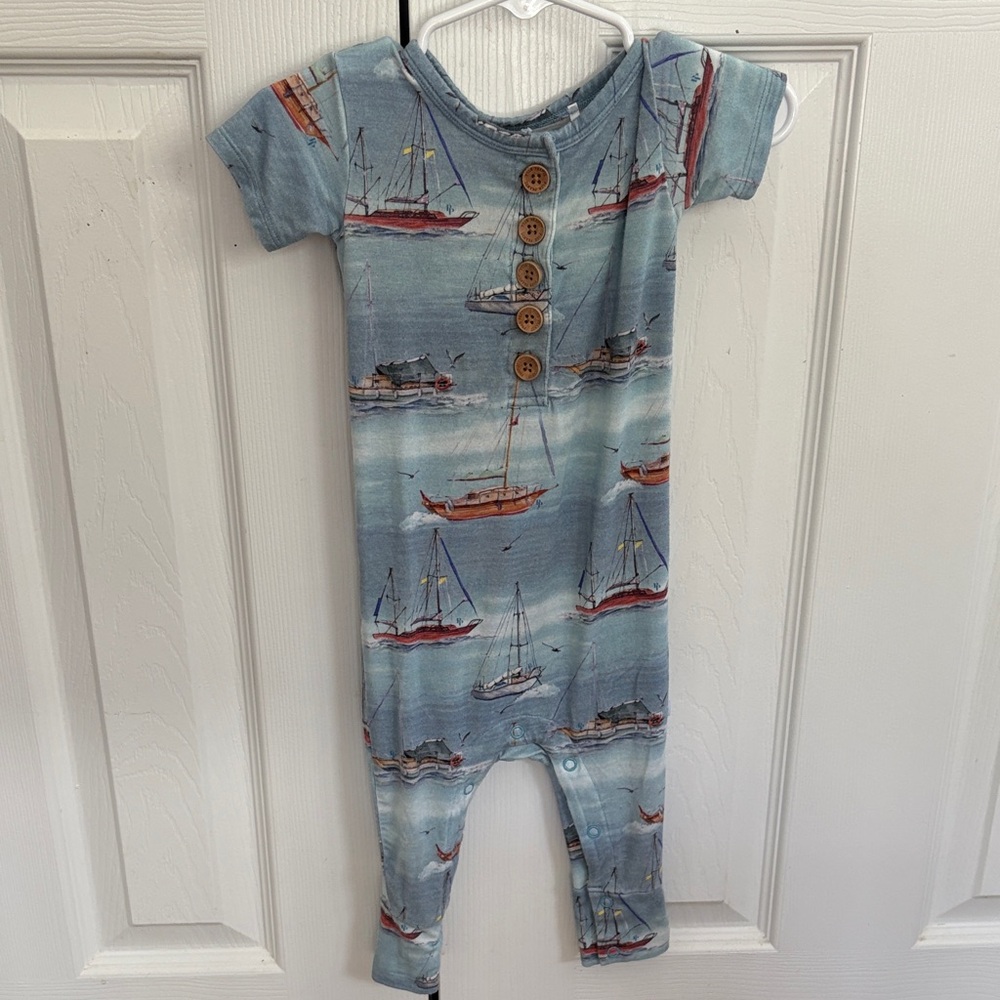 Posh Peanut Skip Sailboat Bamboo Snapsuit